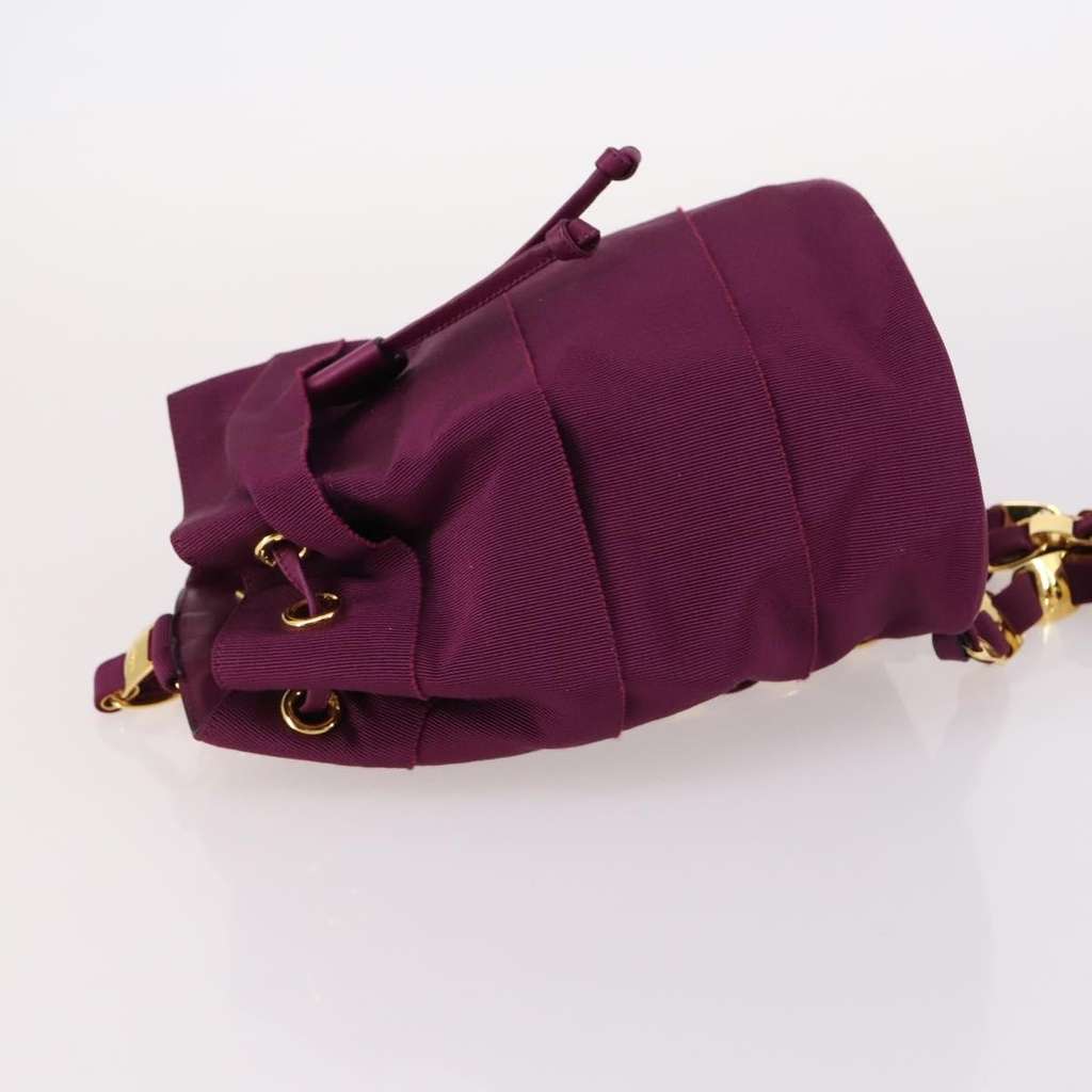 Salvatore Ferragamo Vala Backpack Purple Canvas Good condition - Model View