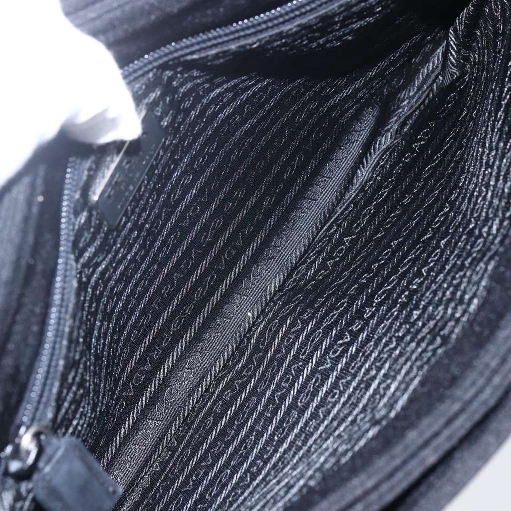 Prada Vintage Handbag Black Cotton Good condition - Box View