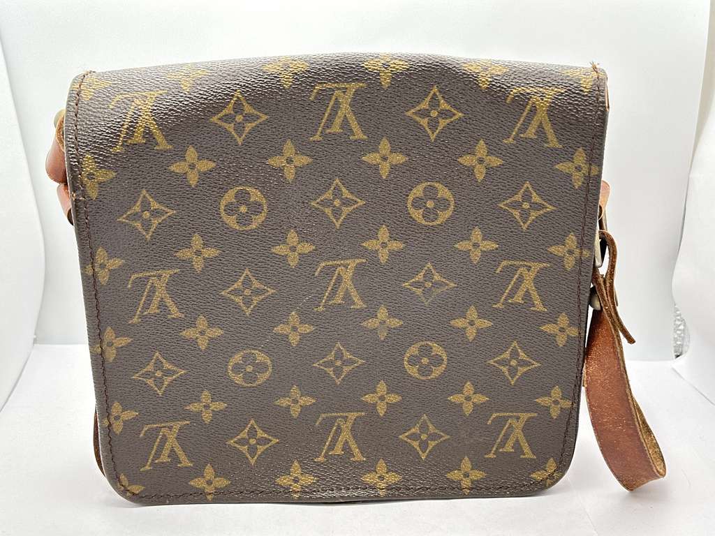 Louis Vuitton Cartouchiere Handbag Brown Leather Fair condition - Model View