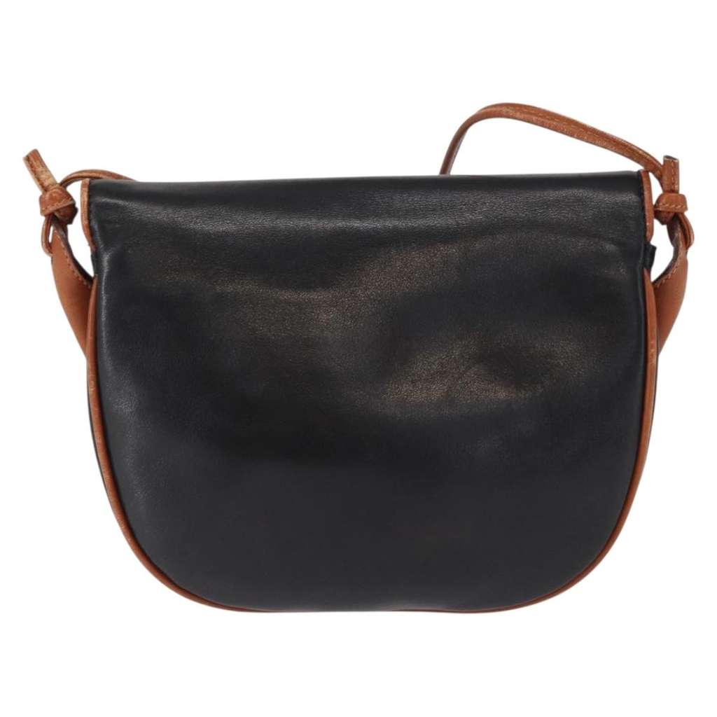 Celine Vintage Shoulder Bag Black Leather Good condition - Back View