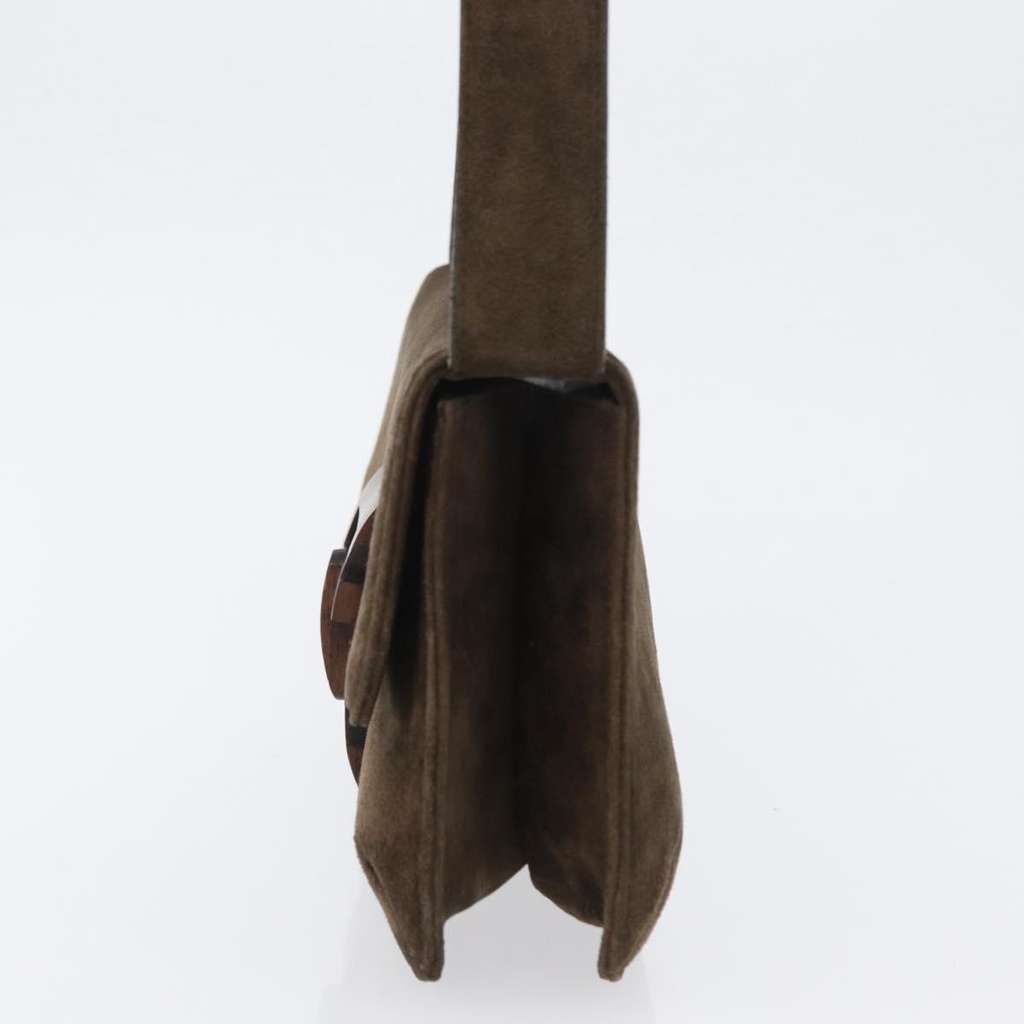 Salvatore Ferragamo Vintage Shoulder Bag Brown Suede Good condition - Inside View