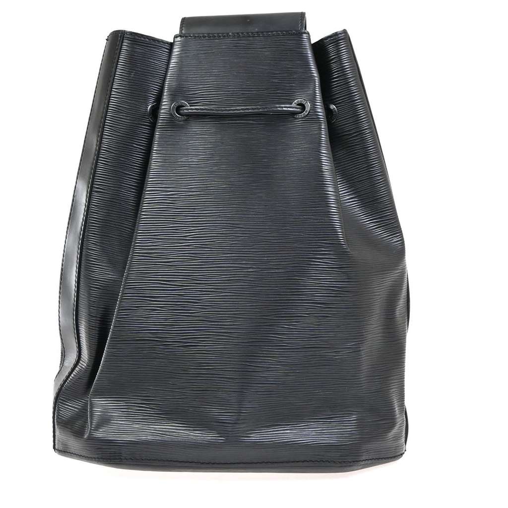 Louis Vuitton Sac a Dos Drawstring Backpack Black Leather Good condition - Back View