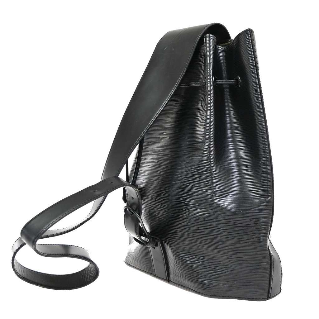 Louis Vuitton Sac a Dos Drawstring Backpack Black Leather Good condition - Inside View