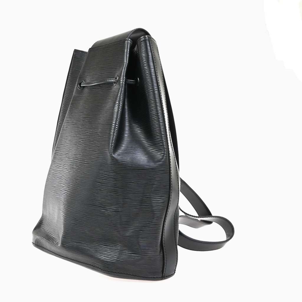 Louis Vuitton Sac a Dos Drawstring Backpack Black Leather Good condition - Model View