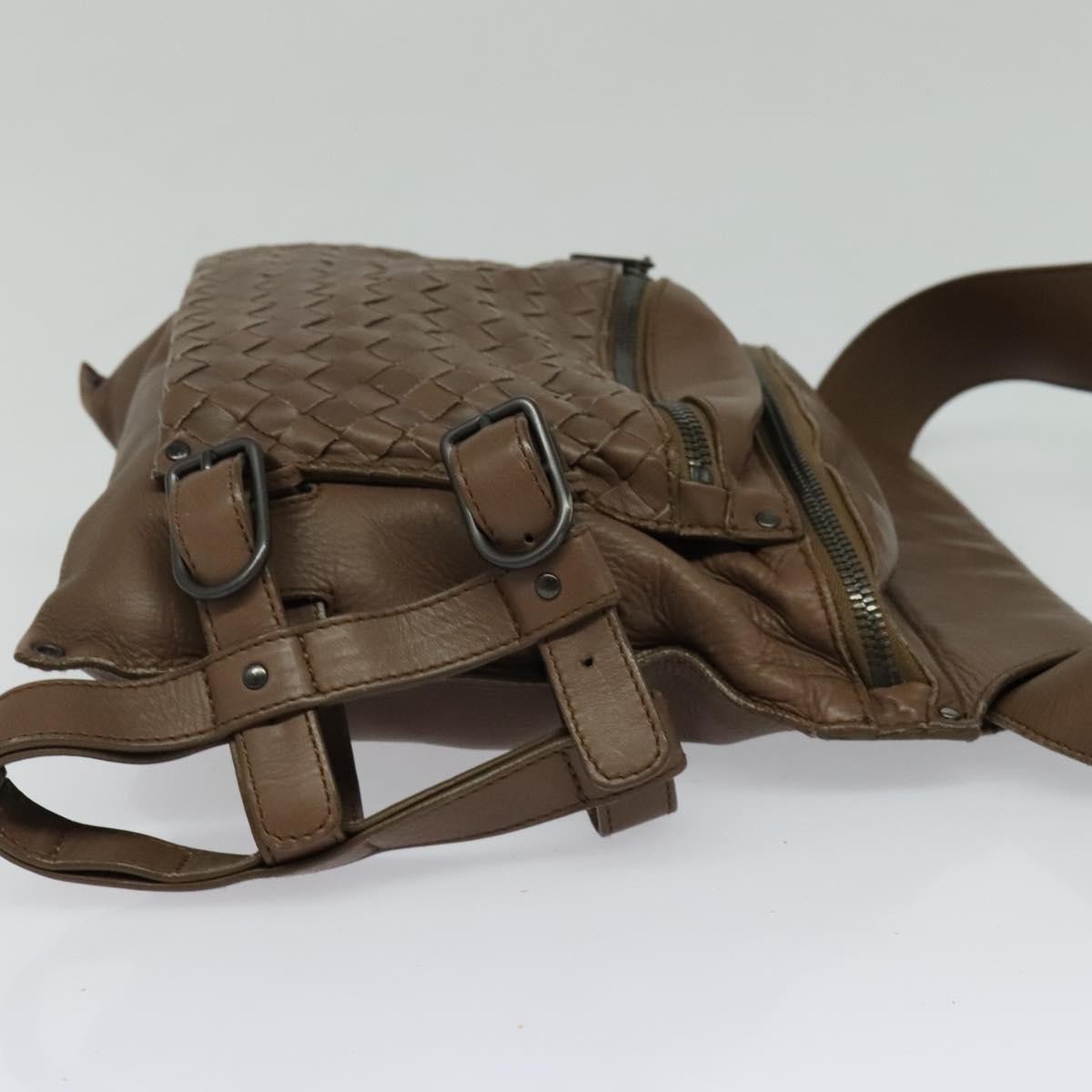 Bottega Veneta Zip Pocket Waist Bag Brown Leather Good condition - Model View