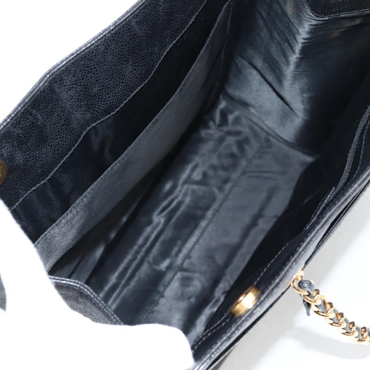 Chanel Vintage CC Lock Pocket Chain Tote Black Leather Good condition - Box View