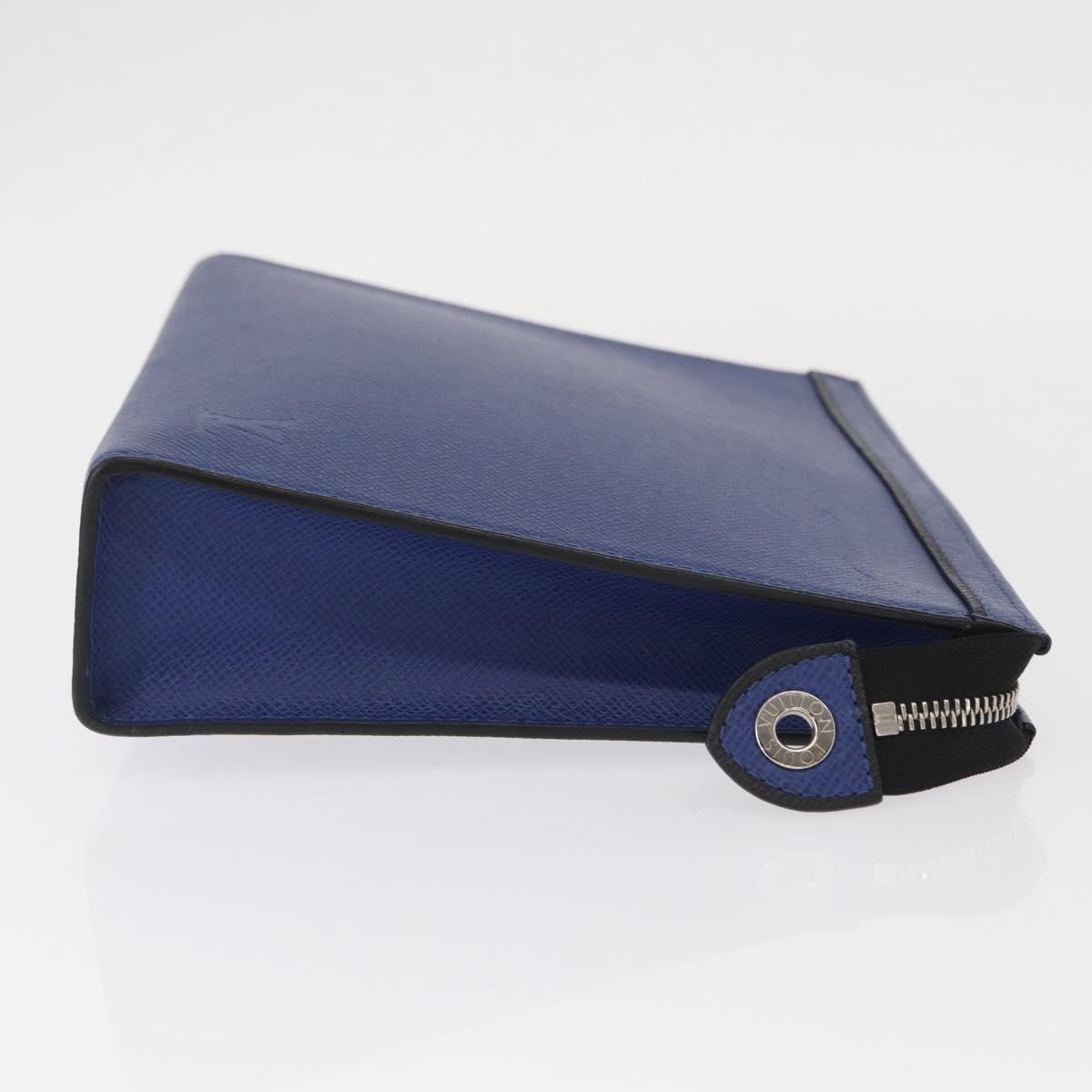 Louis Vuitton Pochette Voyage Blue Leather Good condition - Inside View