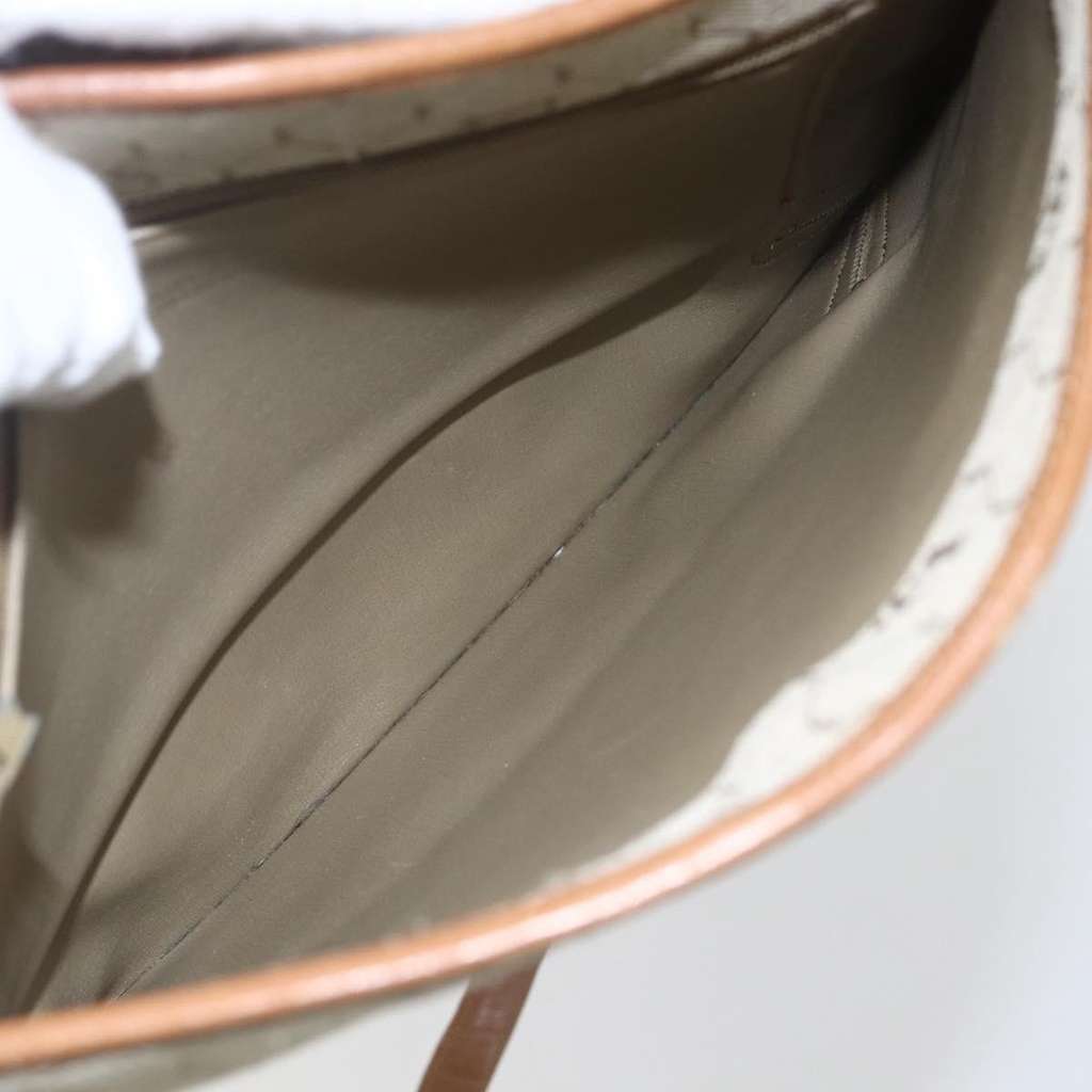 Christian Dior Vintage Honeycomb Shoulder Bag Beige Canvas Good condition - Box View