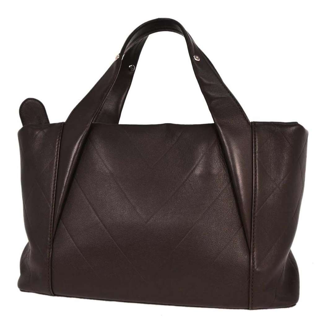 Chanel All Day Long Tote Brown Leather Good condition - Back View