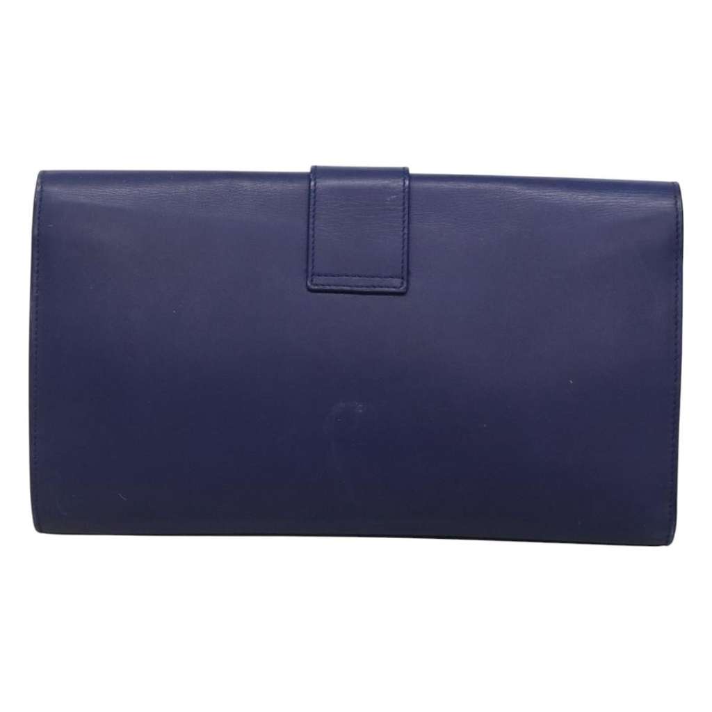 Saint Laurent Chyc Clutch Blue Leather Good condition - Back View