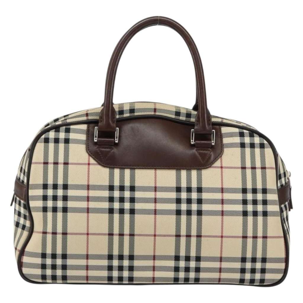Burberry Nova Check Bowling Bag Beige Good condition - Back View