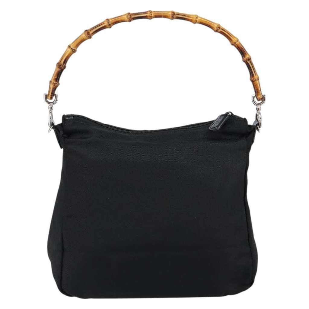Gucci Vintage Bamboo Handle Bag Black Good condition - Back View