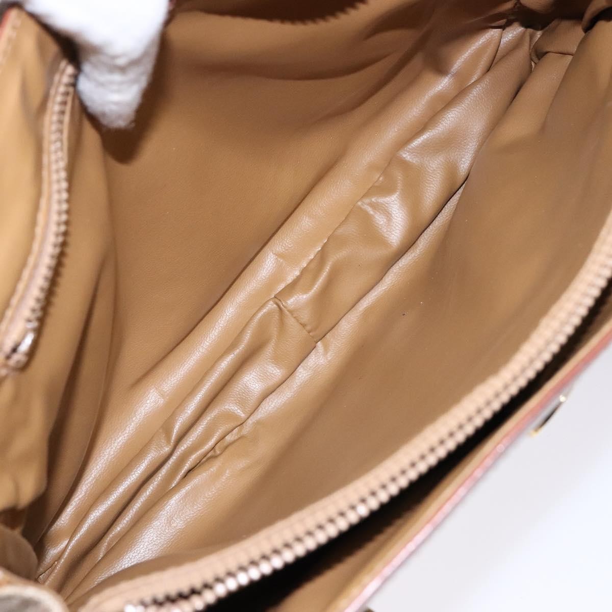 Celine Vintage Macadam Shoulder Bag Beige Canvas Good condition - Box View