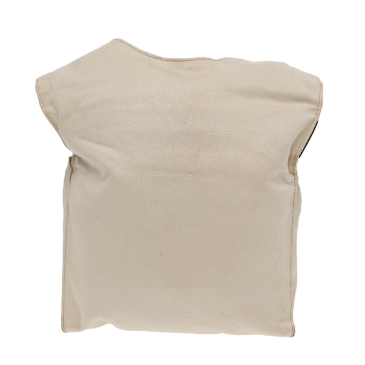 Fendi Vintage Double Pocket Zip Shoulder Bag Beige Canvas Good condition - Back View