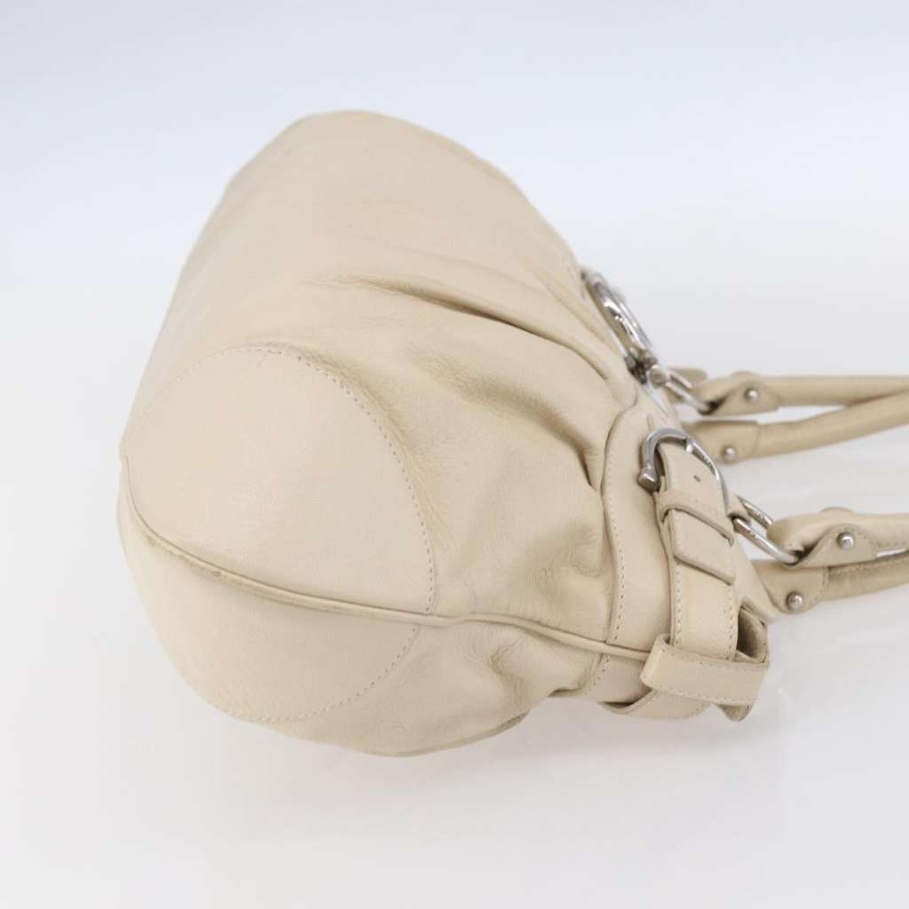 Salvatore Ferragamo Gancini handbag Beige Leather Good condition - Model View