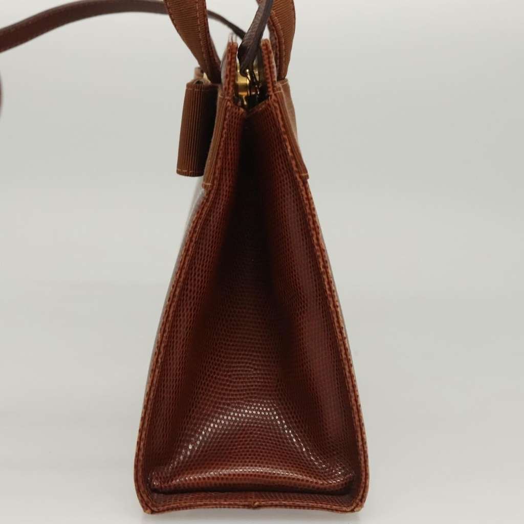 Salvatore Ferragamo Convertible Vara Bow Tote Brown Leather Good condition - Inside View