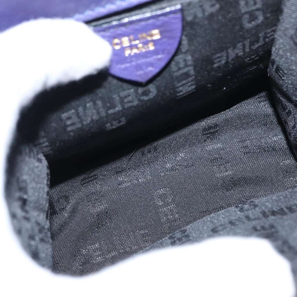 Celine Handbag Purple Suede Good condition - Box View