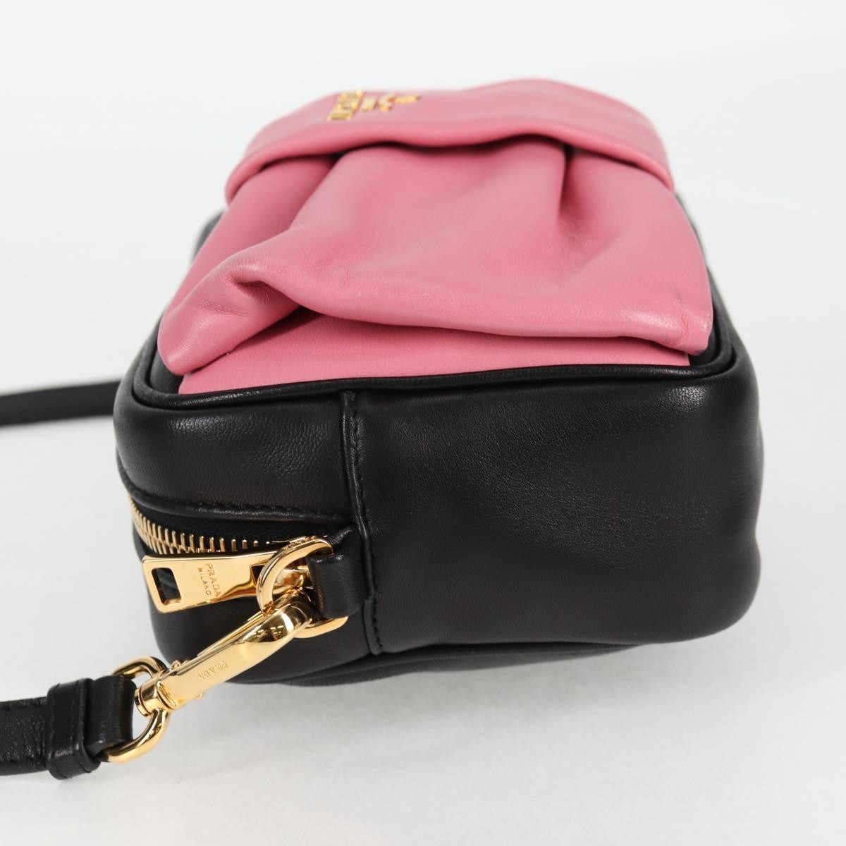 Prada Bow Camera Crossbody Bag Black Leather Good condition - Inside View