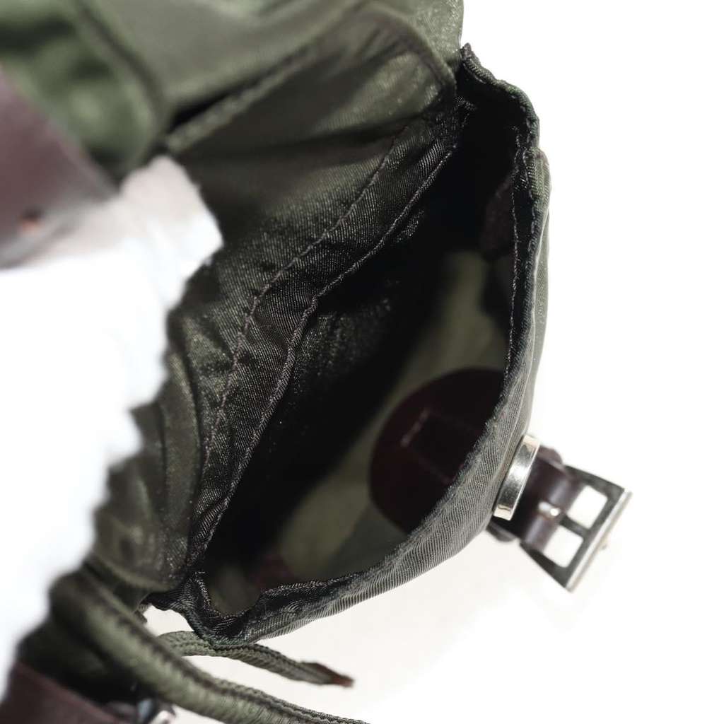 Prada Double Front Pocket Backpack Khaki Good condition - Box View