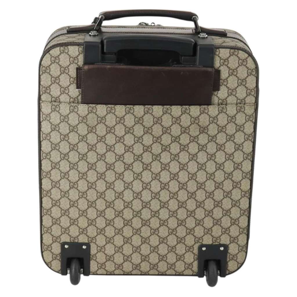 Gucci Web Trolley Rolling Luggage Beige Good condition - Back View
