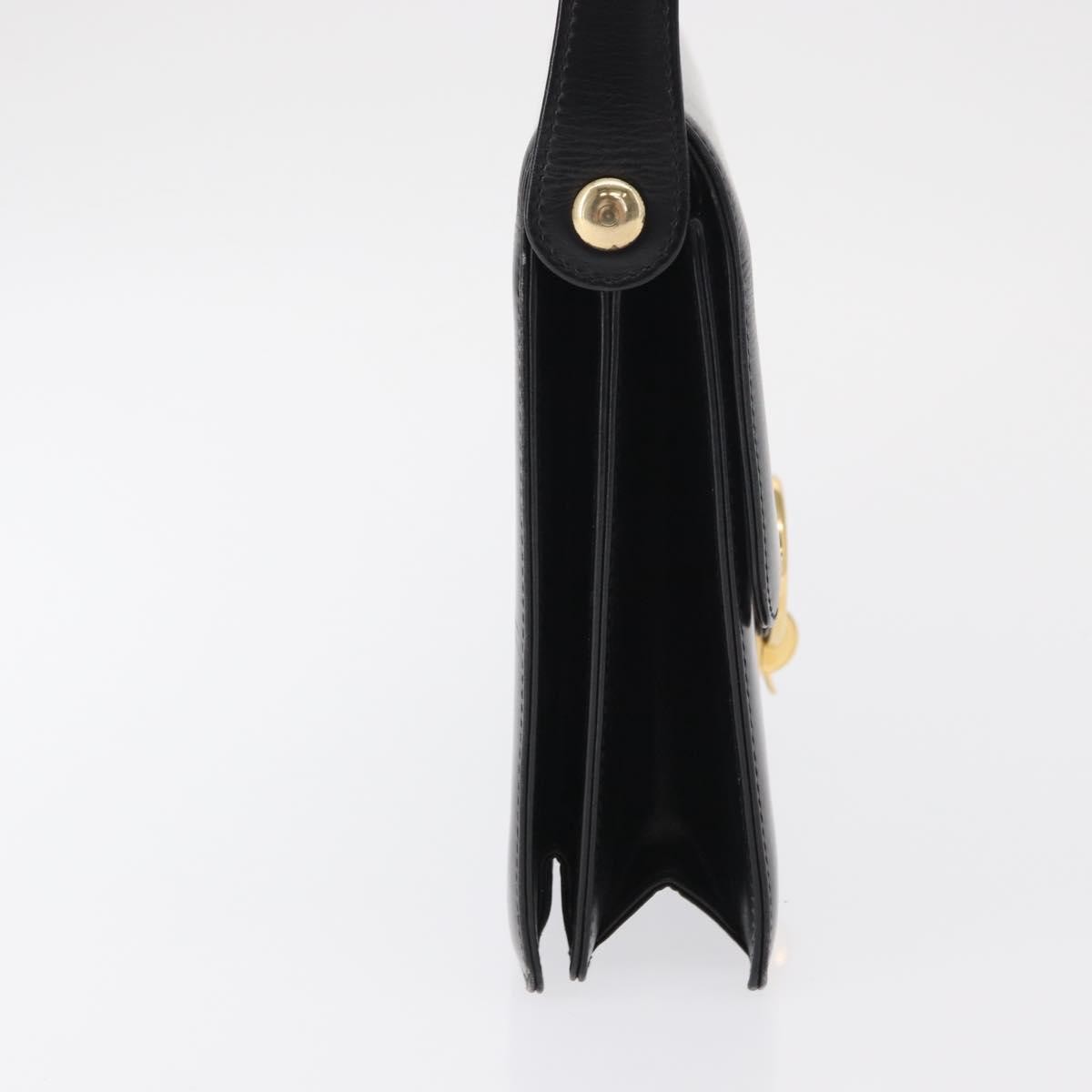 Gucci Vintage Shoulder Bag Black Leather Good condition - Model View