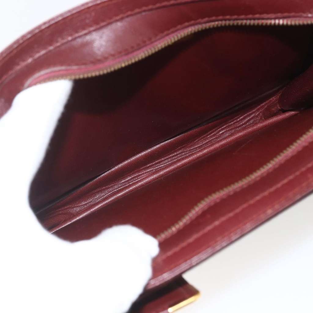 Cartier Must de Cartier Clutch bag Burgundy Leather Fair condition - Box View