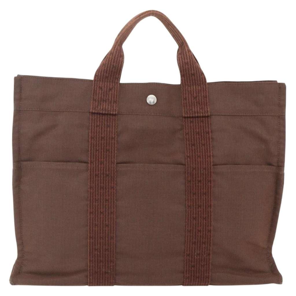 Hermès Fourre-tout Herline Brown Canvas Good condition - Back View