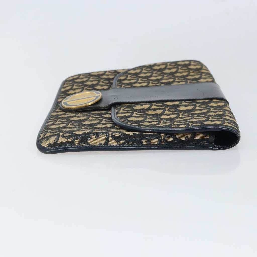 Christian Dior Vintage Trotter Pouch Navy Canvas Good condition - Inside View