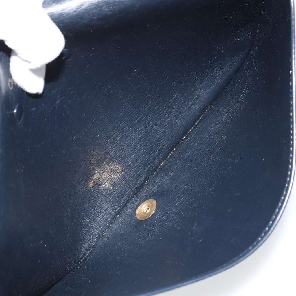 Christian Dior Vintage Trotter Pouch Navy Canvas Good condition - Box View