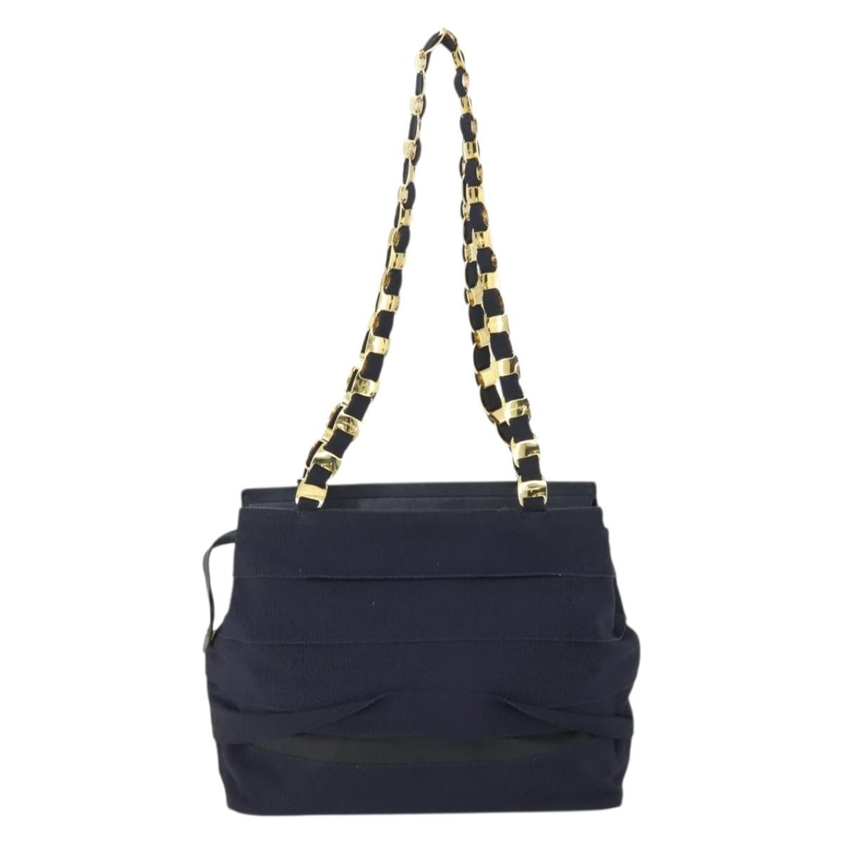 Salvatore Ferragamo Vala tote Navy Canvas Good condition - Back View