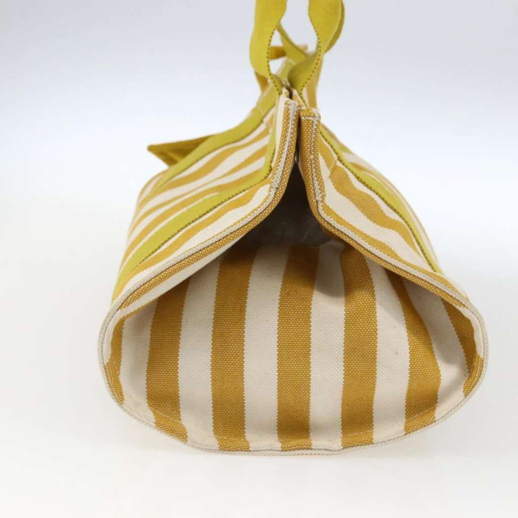 Hermès Cannes Tote Yellow Canvas Fair condition - Inside View