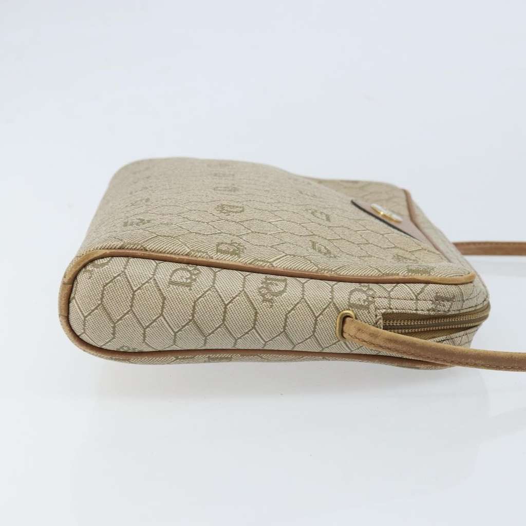 Christian Dior Vintage Honeycomb Shoulder Bag Beige Canvas Fair condition - Inside View