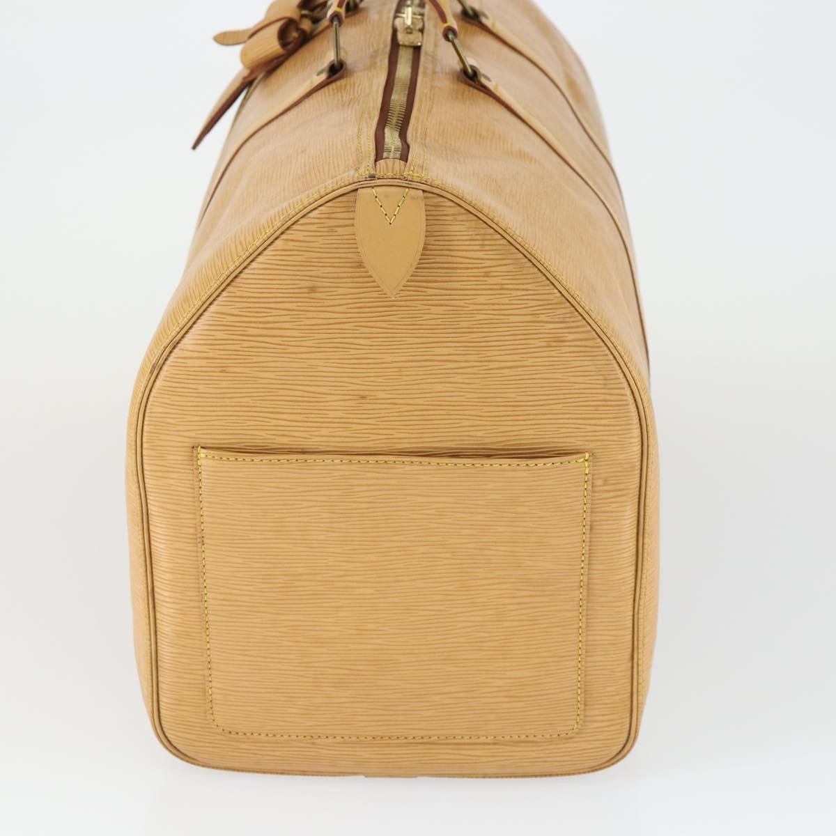 Louis Vuitton Keepall Bag Beige Leather Fair condition - Inside View