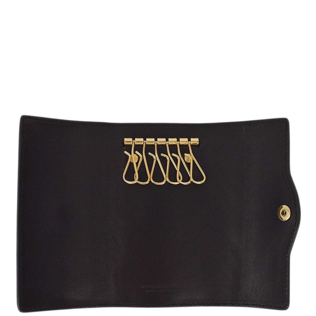 Bottega Veneta Knotted Keyring Black Leather Good condition - Inside View