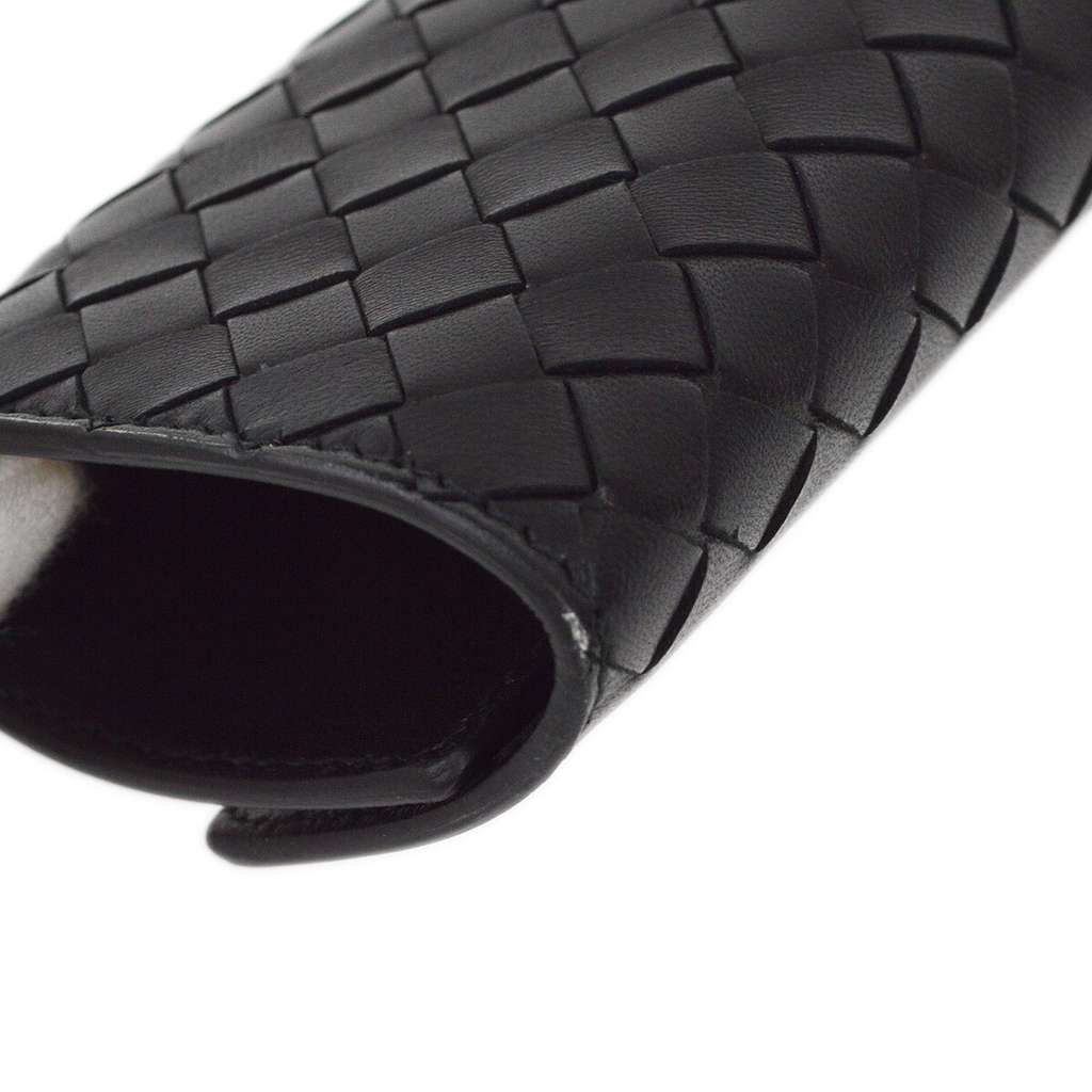 Bottega Veneta Knotted Keyring Black Leather Good condition - Box View