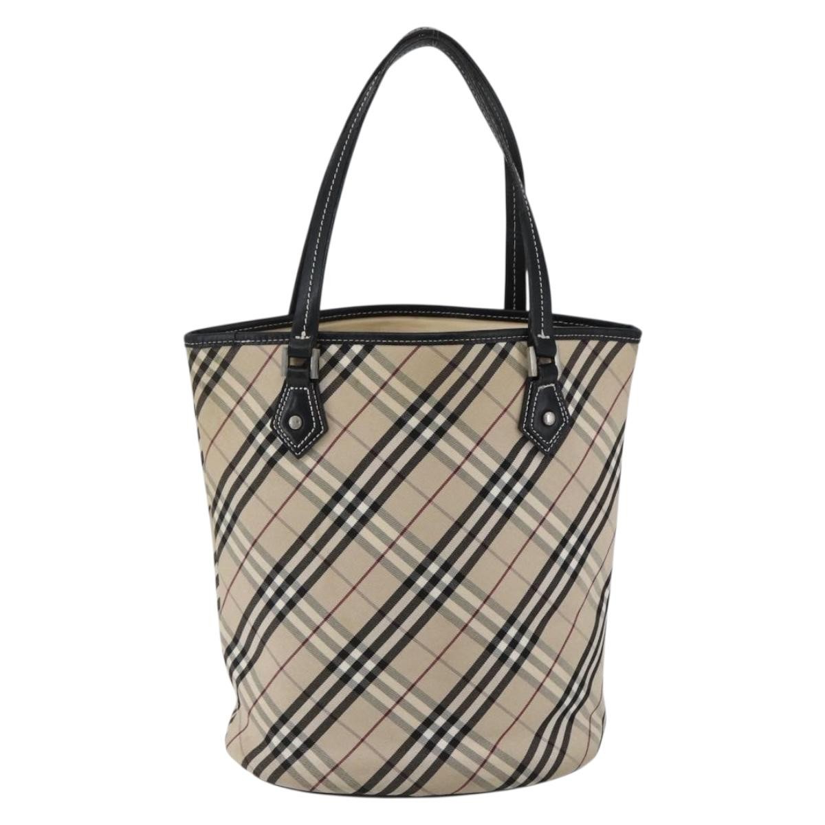 Burberry Nova Check Tote Beige Canvas Good condition - Back View