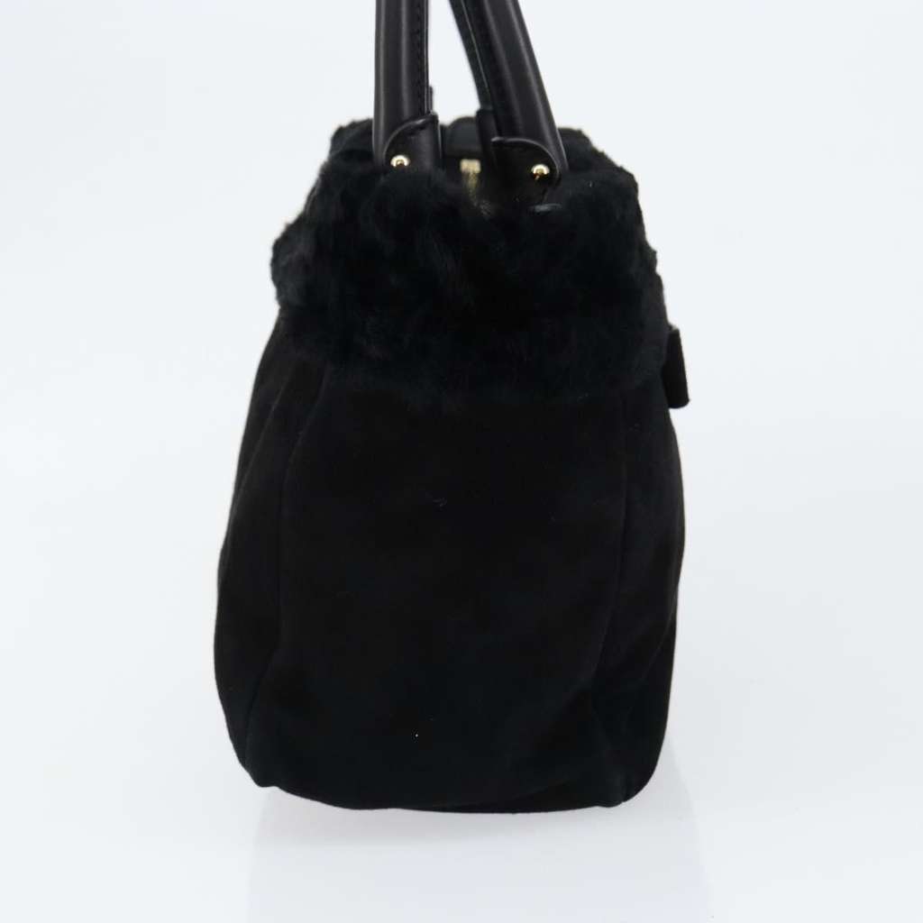 Salvatore Ferragamo Vala Handbag Black Suede Good condition - Model View