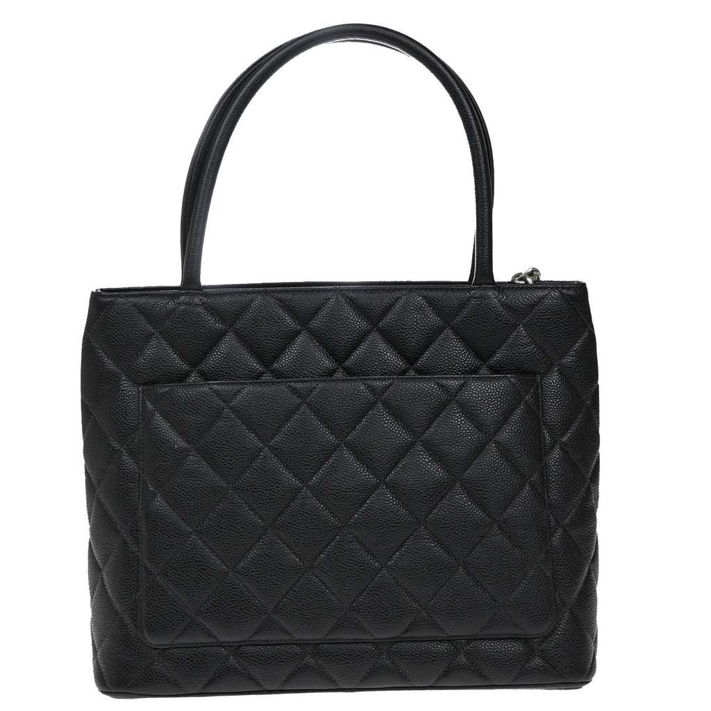 Chanel Medallion Tote Black Leather Good condition - Back View