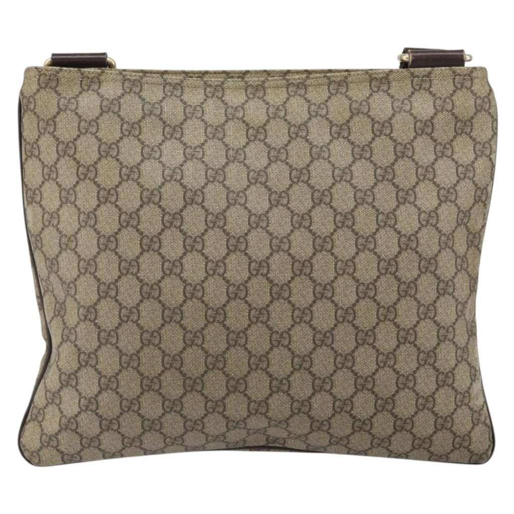 Gucci Zip Top Messenger Bag Beige Good condition - Back View