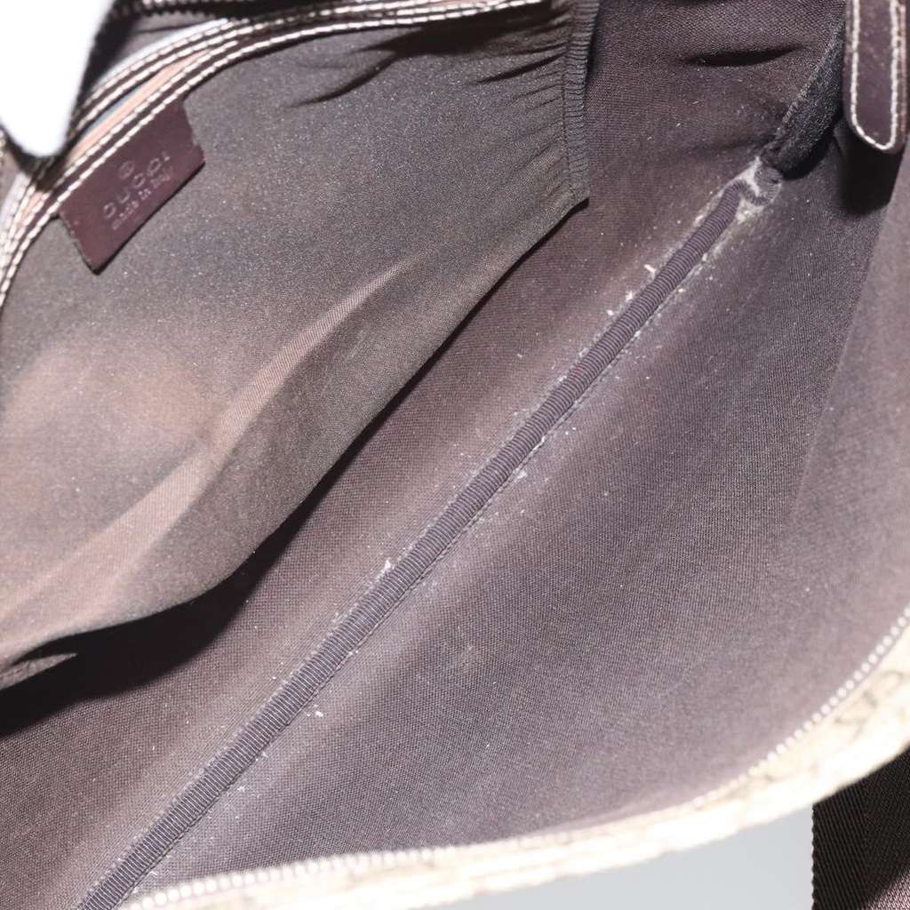 Gucci Zip Top Messenger Bag Beige Good condition - Box View