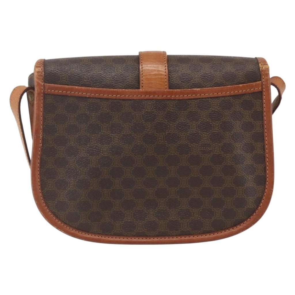 Celine Vintage Macadam Shoulder Bag Brown Good condition - Back View