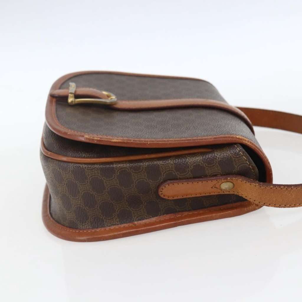 Celine Vintage Macadam Shoulder Bag Brown Good condition - Model View