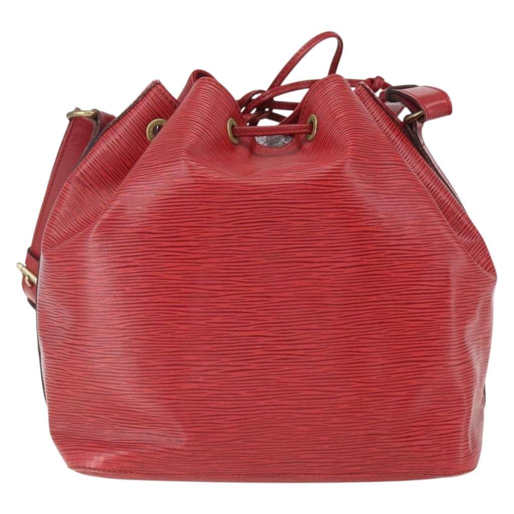 Louis Vuitton Petit Noe Handbag Red Leather Fair condition - Back View