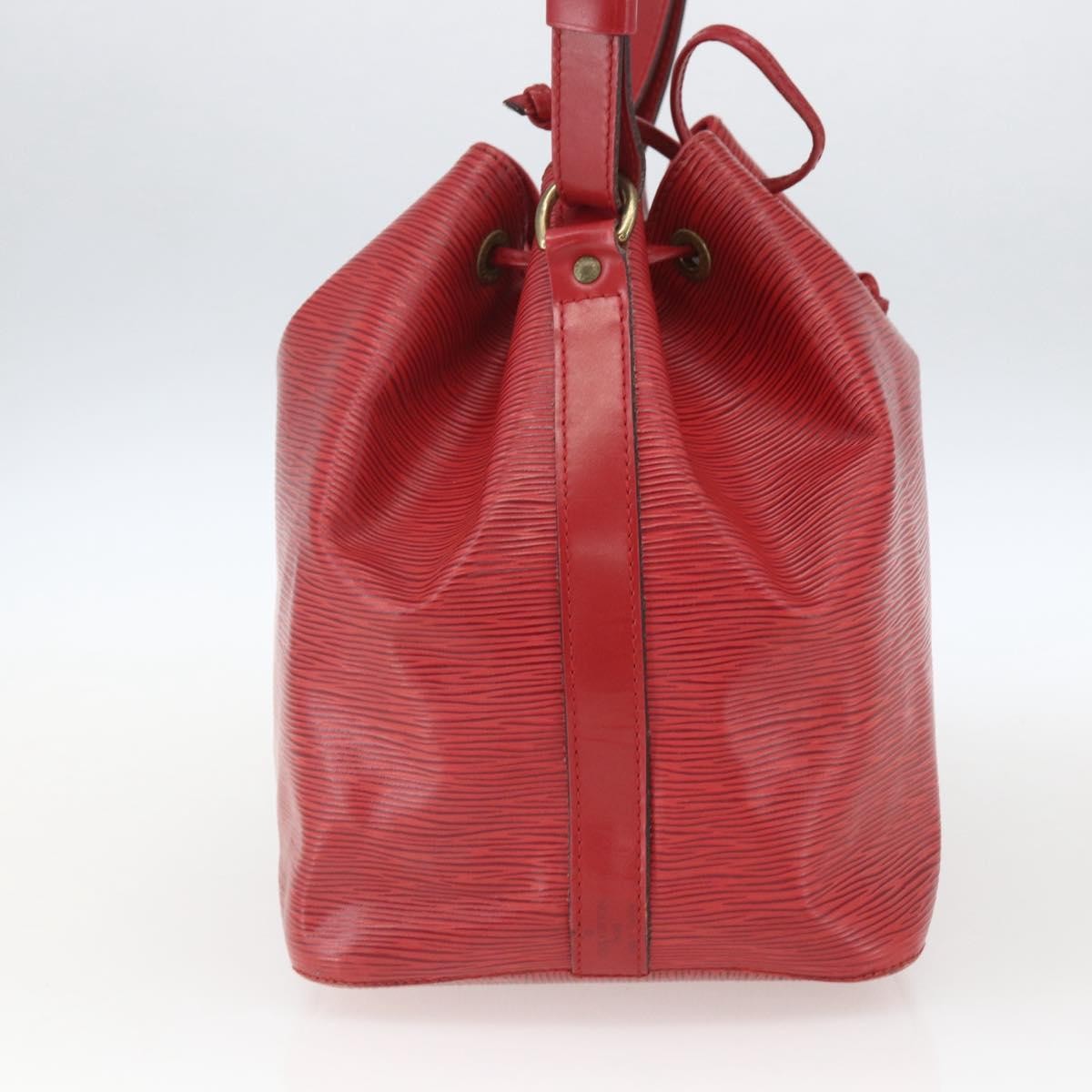 Louis Vuitton Petit Noe Handbag Red Leather Fair condition - Inside View