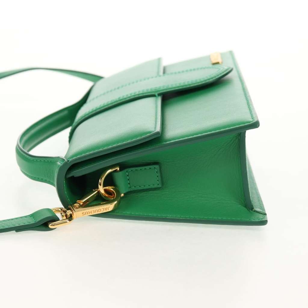 Jacquemus Le Bambino Flap Shoulder Bag Green Leather Good condition - Inside View