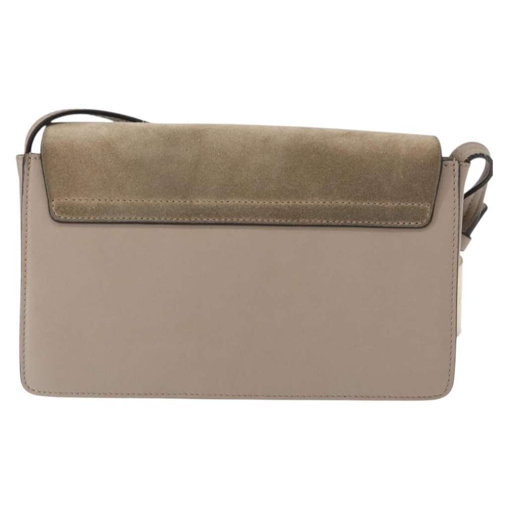 Chloe Faye Shoulder Bag Beige Suede Fair condition - Back View