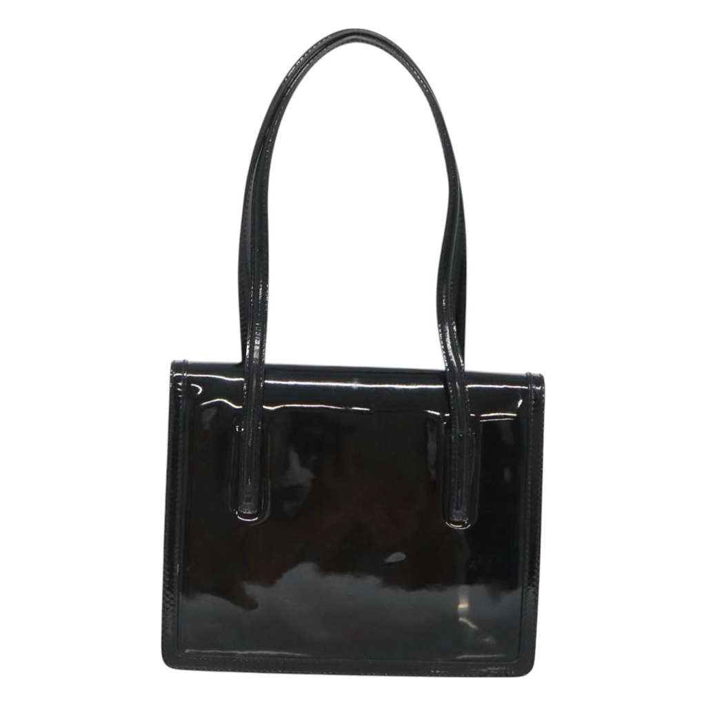 Salvatore Ferragamo Gancini handbag Black Good condition - Back View