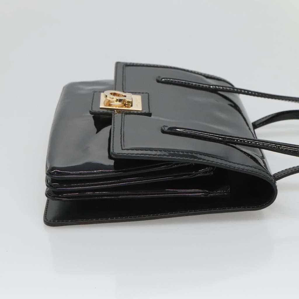 Salvatore Ferragamo Gancini handbag Black Good condition - Model View