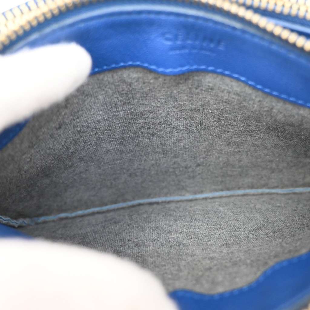 Celine Trio Crossbody Bag Blue Leather Good condition - Box View