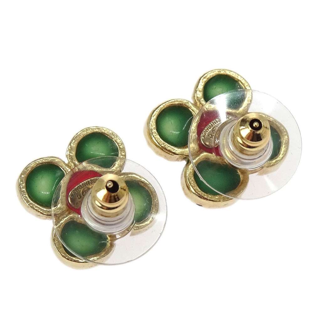 Chanel Clover Earring Gold Good condition - Back View